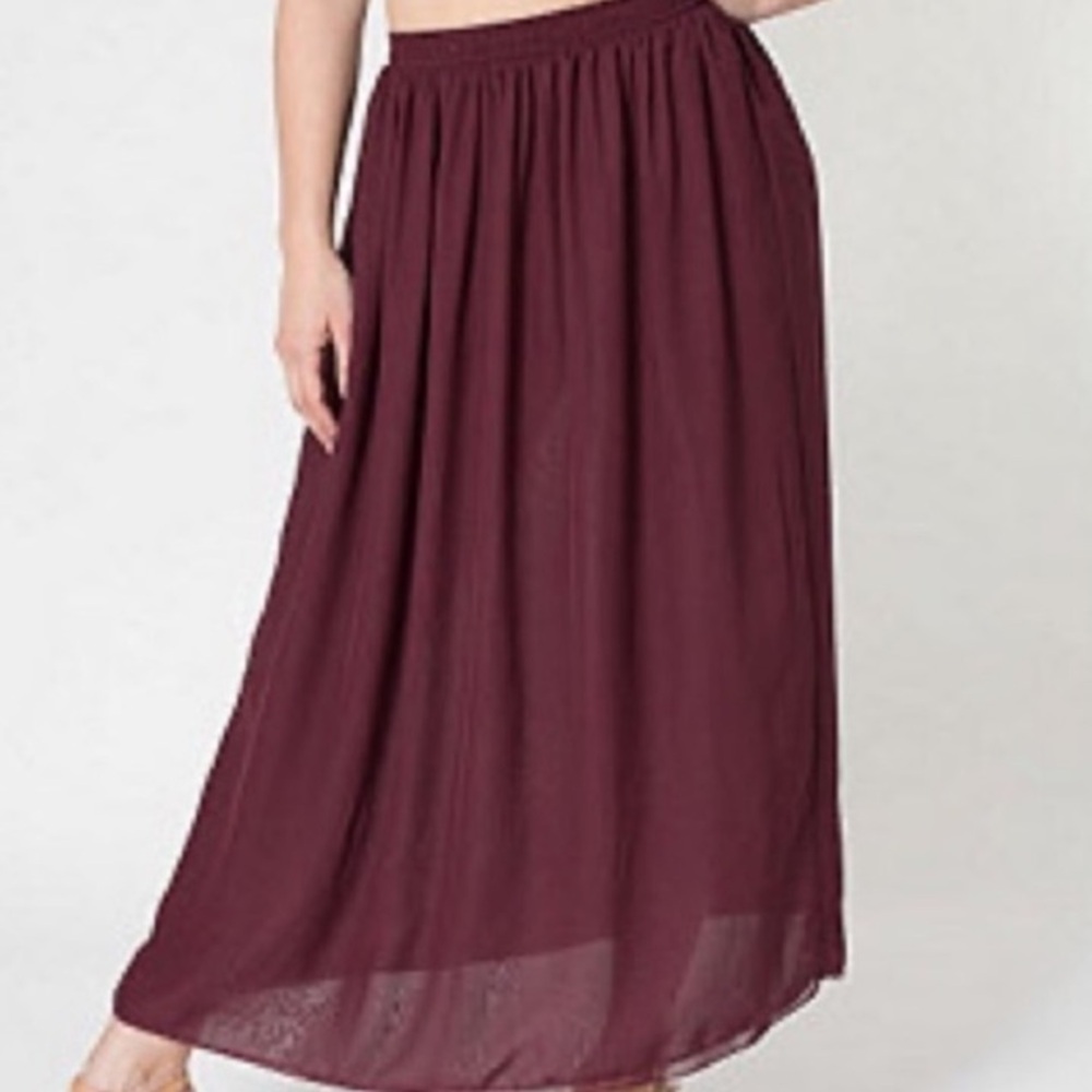 American Apparel Chiffon Maxi Skirt